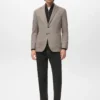 Kurtka slim fit w drobną pepitkę Kurtka slim fit w drobną pepitkę