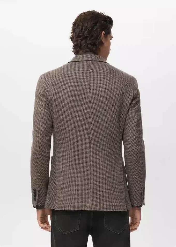 Kurtka slim fit w drobną pepitkę Kurtka slim fit w drobną pepitkę