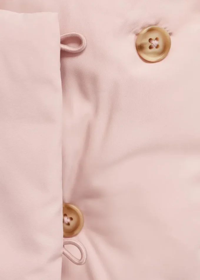 Kurtka z kapturem z efektem owczej skóry