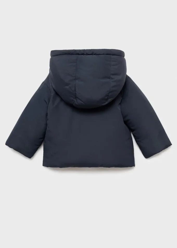 Kurtka z kapturem z efektem owczej skóry