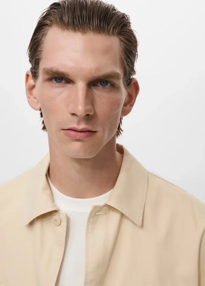 Kurtka z lyocellu i bawełny z kieszeniami Kurtka z lyocellu i bawełny z kieszeniami