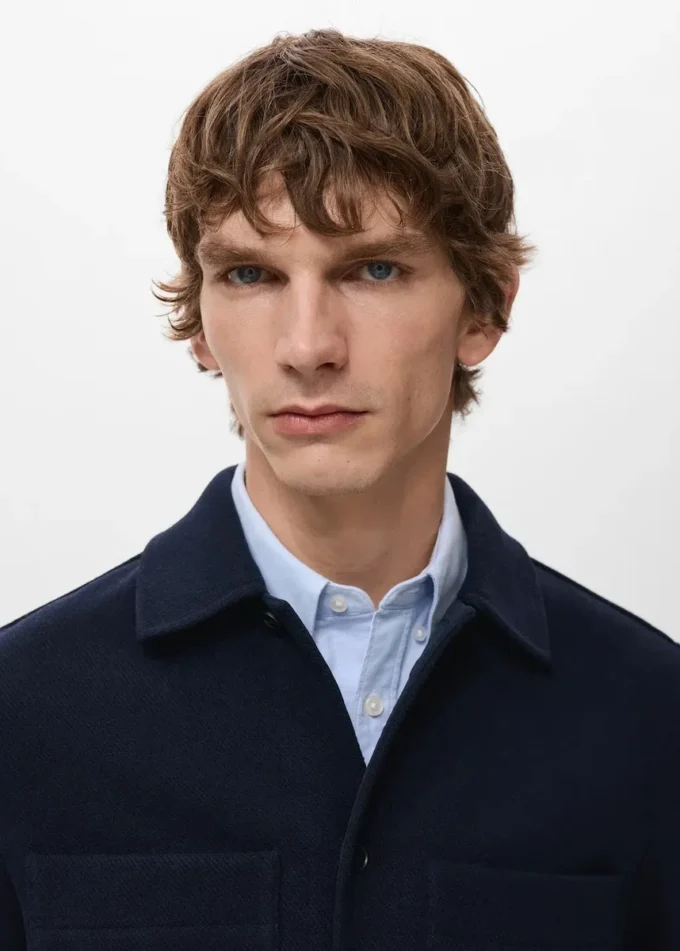 Kurtka z mieszanki wełny z kieszeniami Kurtka z mieszanki wełny z kieszeniami