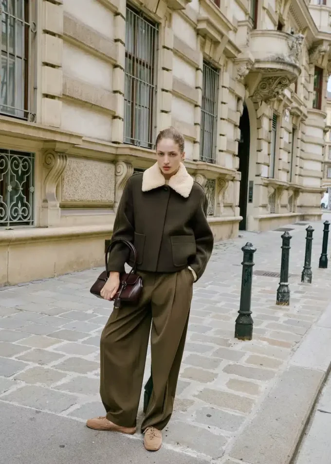 Kurtka z mieszanki wełny z odpinanym kołnierzem Kurtka z mieszanki wełny z odpinanym kołnierzem