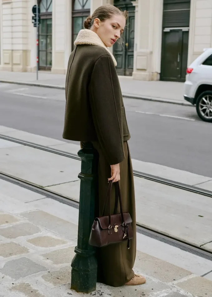 Kurtka z mieszanki wełny z odpinanym kołnierzem Kurtka z mieszanki wełny z odpinanym kołnierzem