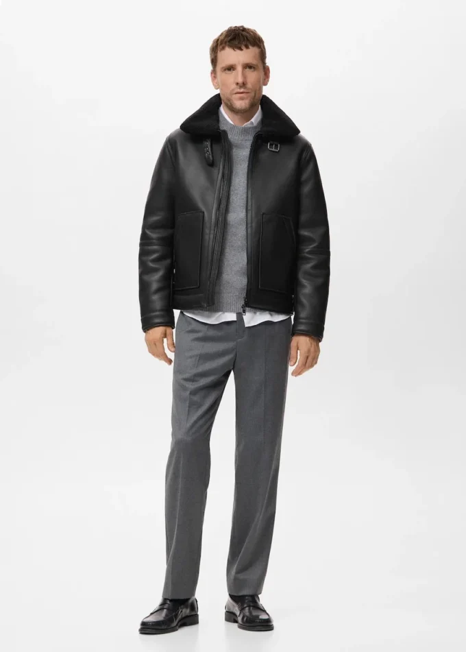 Kurtka z polaru imitującego skórę Kurtka z polaru imitującego skórę