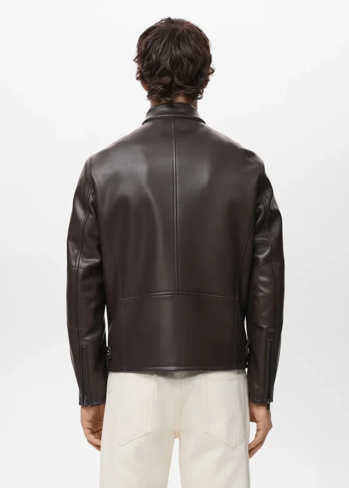 Kurtka z zamkiem błyskawicznym z imitacji skóry Kurtka z zamkiem błyskawicznym z imitacji skóry