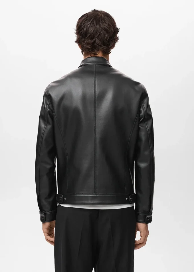 Kurtka z zamkiem błyskawicznym z imitacji skóry Kurtka z zamkiem błyskawicznym z imitacji skóry