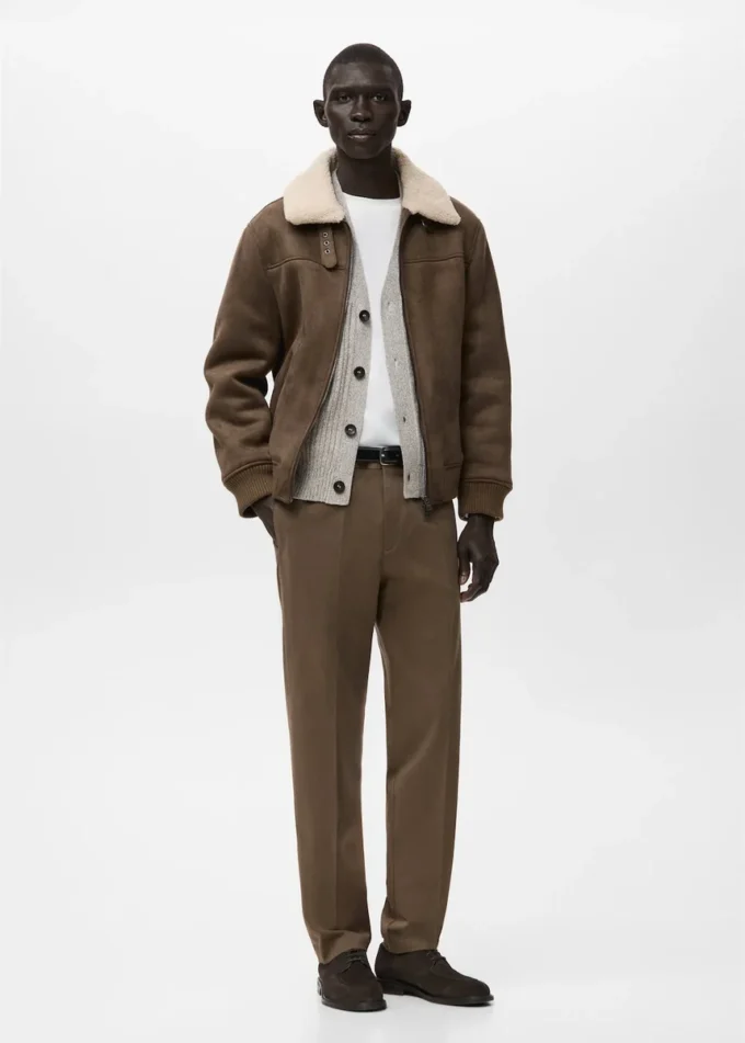 Kurtka z zamszu imitującego owczą skórę Kurtka z zamszu imitującego owczą skórę