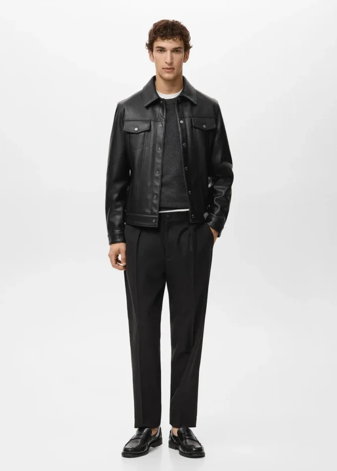 Kurtka ze sztucznej skóry z kieszeniami Kurtka ze sztucznej skóry z kieszeniami