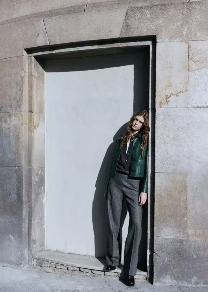 Kurtka ze sztucznej skóry z kieszeniami Kurtka ze sztucznej skóry z kieszeniami