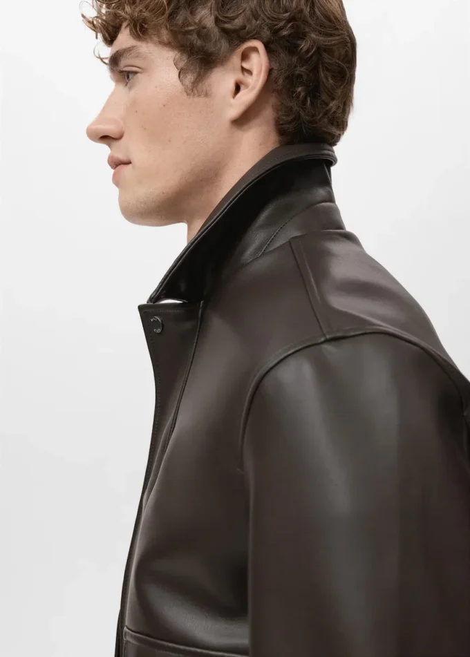 Kurtka ze sztucznej skóry z kieszeniami Kurtka ze sztucznej skóry z kieszeniami