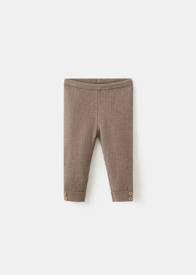 Legginsy z dzianiny prążkowanej Legginsy z dzianiny prążkowanej