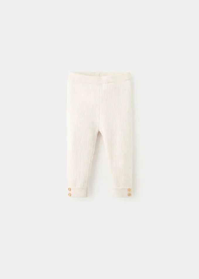 Legginsy z dzianiny prążkowanej Legginsy z dzianiny prążkowanej