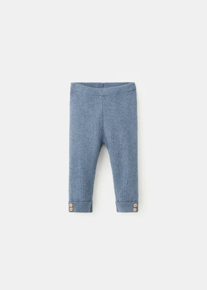 Legginsy z dzianiny prążkowanej Legginsy z dzianiny prążkowanej