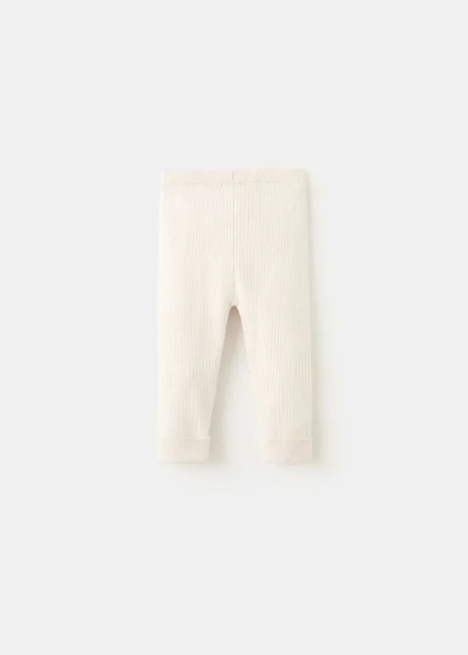 Legginsy z dzianiny prążkowanej Legginsy z dzianiny prążkowanej