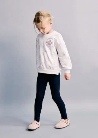 Legginsy z prążkowanej bawełny