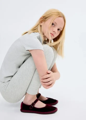 Legginsy z prążkowanej bawełny