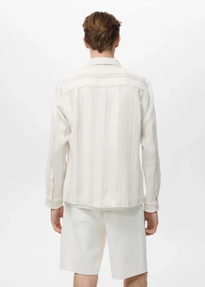 Lniana koszula w paski Lniana koszula w paski