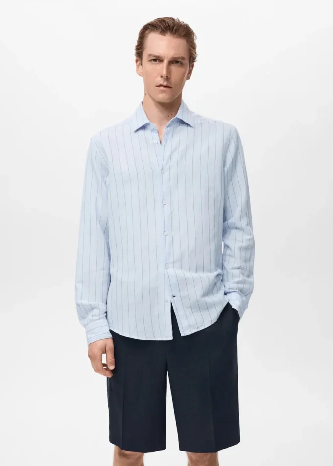 Lniana koszula w prążki Lniana koszula w prążki