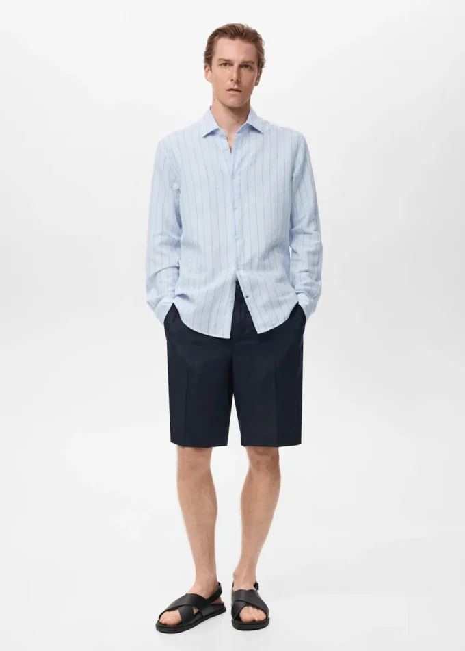 Lniana koszula w prążki Lniana koszula w prążki