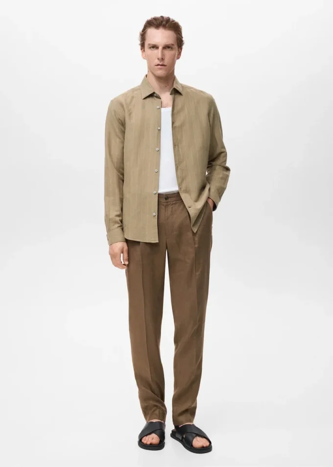 Lniana koszula w prążki Lniana koszula w prążki