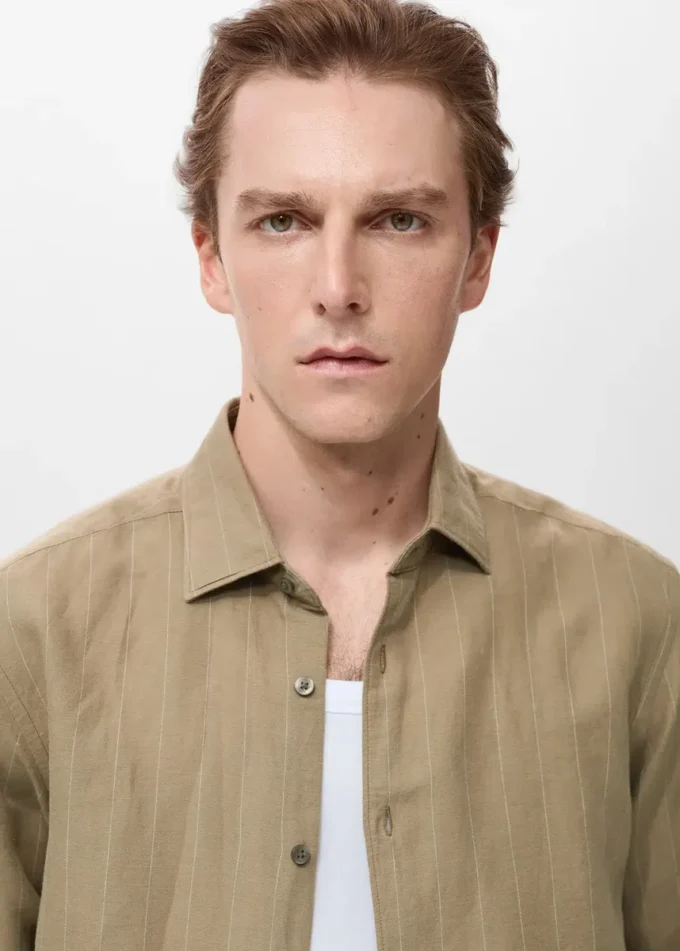 Lniana koszula w prążki Lniana koszula w prążki