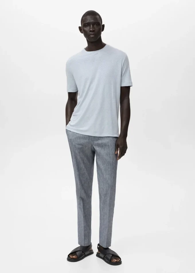 Lniana koszulka o dopasowanym kroju Lniana koszulka o dopasowanym kroju