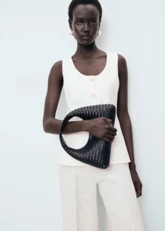 Lniany kombinezon w stylu garnituru Lniany kombinezon w stylu garnituru