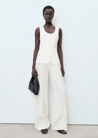 Lniany kombinezon w stylu garnituru Lniany kombinezon w stylu garnituru