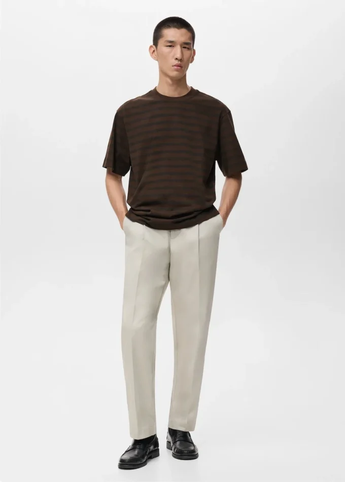 Luźna koszulka w paski, 100% bawełna Luźna koszulka w paski, 100% bawełna