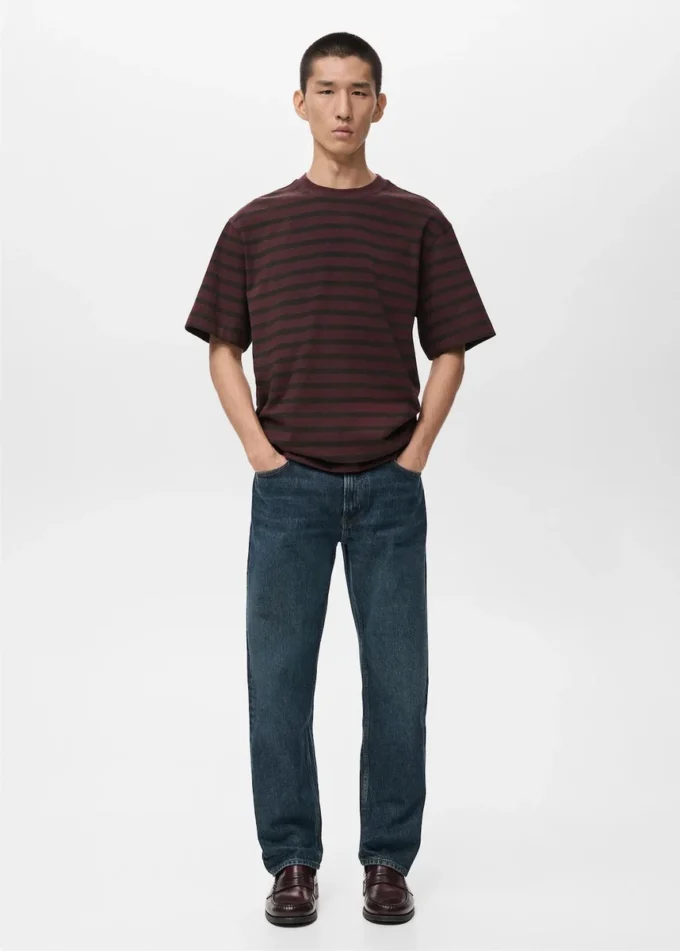 Luźna koszulka w paski, 100% bawełna Luźna koszulka w paski, 100% bawełna