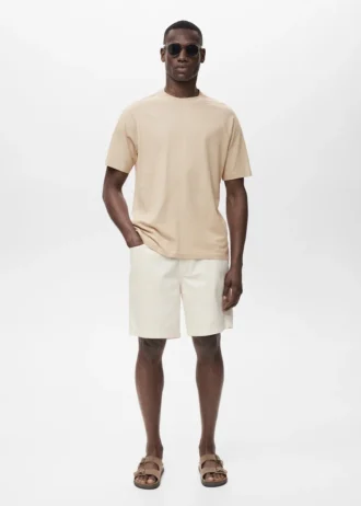 Luźna koszulka z bawełny i lnu