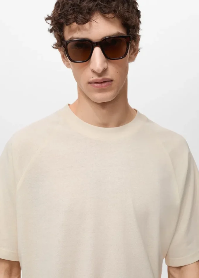 Luźna koszulka z bawełny i lnu Luźna koszulka z bawełny i lnu