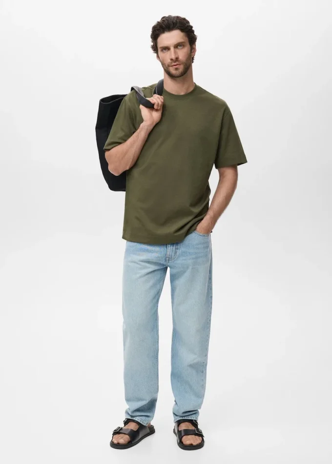 Luźna koszulka z dzianiny dresowej Luźna koszulka z dzianiny dresowej