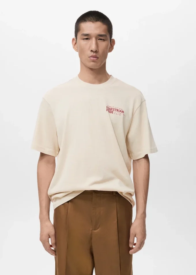 Luźna koszulka z nadrukiem Luźna koszulka z nadrukiem