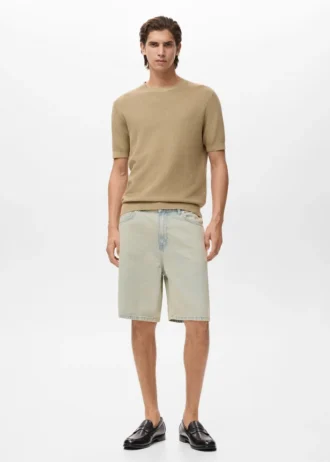 Luźne bermudy z dżinsu