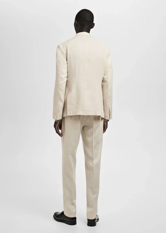 Marynarka garniturowa Salerno 100% len, slim fit Marynarka garniturowa Salerno 100% len, slim fit