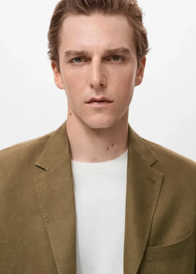 Marynarka garniturowa Salerno 100% len, slim fit