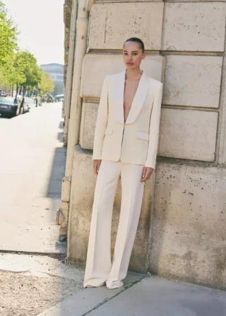 Marynarka garniturowa z satynowymi klapami Marynarka garniturowa z satynowymi klapami