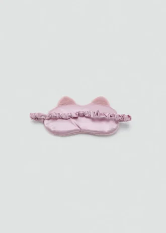 Maska na oczy z nadrukiem zwierzęcym imitującym futro Maska na oczy z nadrukiem zwierzęcym imitującym futro