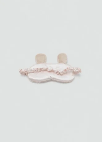 Maska na oczy z nadrukiem zwierzęcym imitującym futro Maska na oczy z nadrukiem zwierzęcym imitującym futro