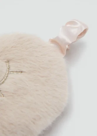 Maska na oczy z nadrukiem zwierzęcym imitującym futro Maska na oczy z nadrukiem zwierzęcym imitującym futro