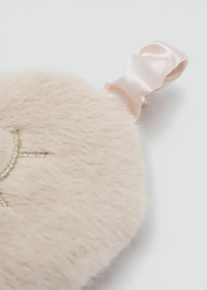 Maska na oczy z nadrukiem zwierzęcym imitującym futro Maska na oczy z nadrukiem zwierzęcym imitującym futro