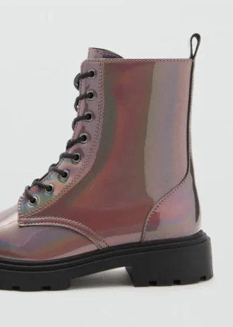 Metaliczne botki zapinane na zamek błyskawiczny