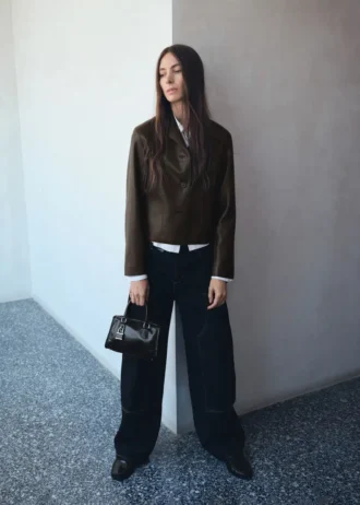 Mini błyszcząca torebka z uchwytami