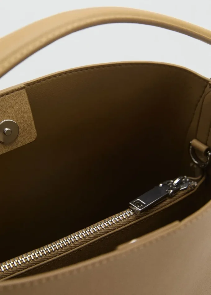 Mini torba typu shopper z klamrą