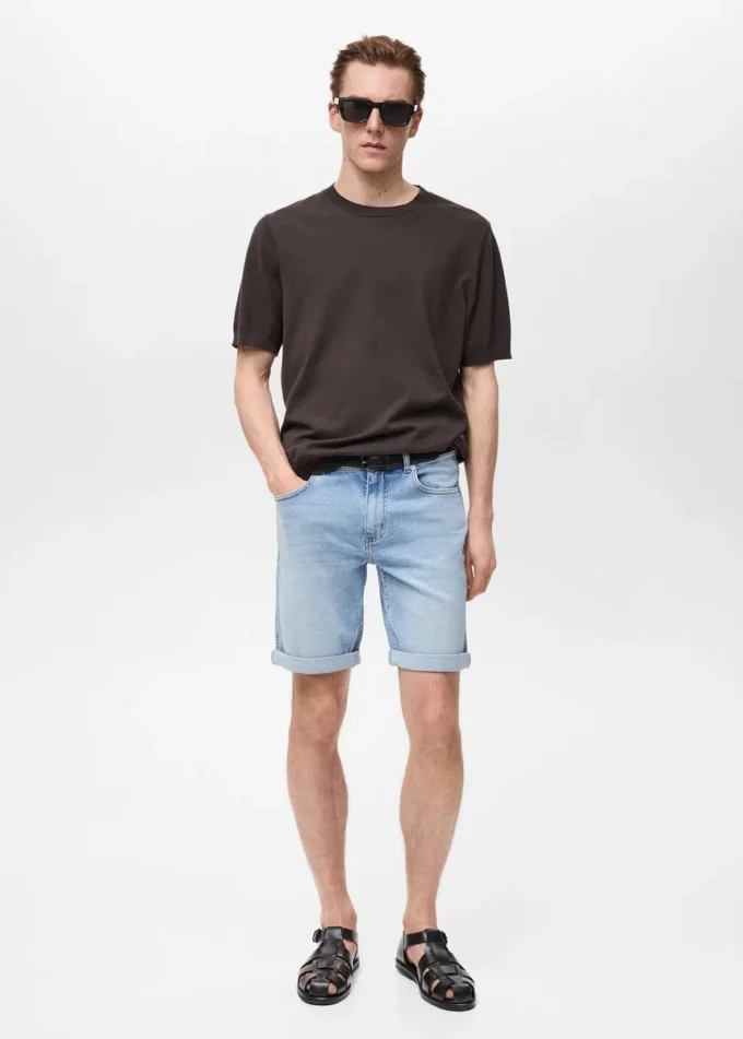 Obcisłe bermudy jeansowe Obcisłe bermudy jeansowe