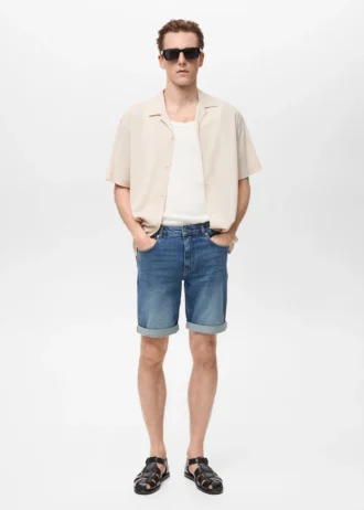 Obcisłe bermudy jeansowe