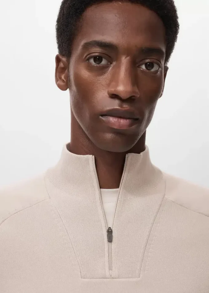 Oddychający sweter z zamkiem błyskawicznym Oddychający sweter z zamkiem błyskawicznym