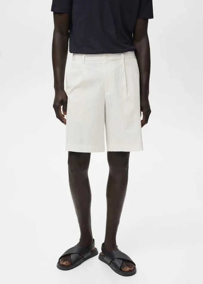 Odszyte na wąsko bawełniane bermudy chino Odszyte na wąsko bawełniane bermudy chino